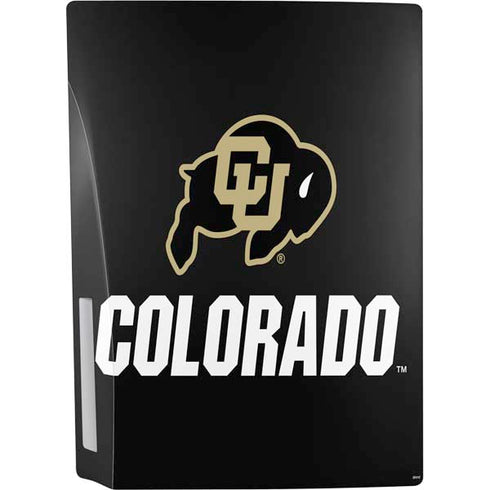 University of Colorado CU Logo on Black PS5 Console Skin